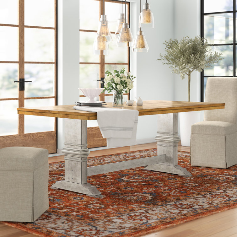Three Posts Fortville Solid Wood Dining Table & Reviews - Wayfair Canada